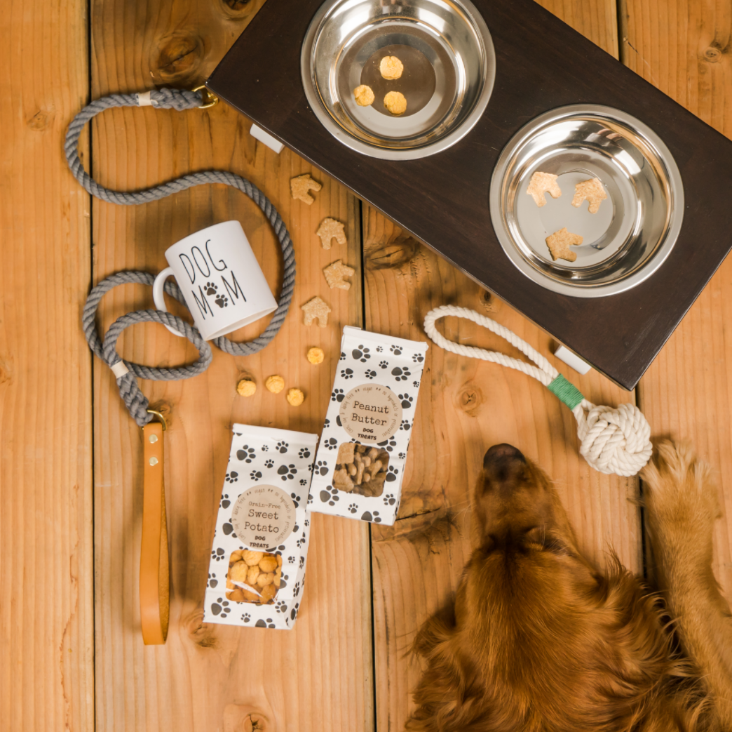 Large Elevated Dog Bowl Stand - X Pattern Farmhouse Table - Raised Dog Feeder