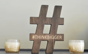 Personalized Wooden Wedding Hashtag for Wedding Reception