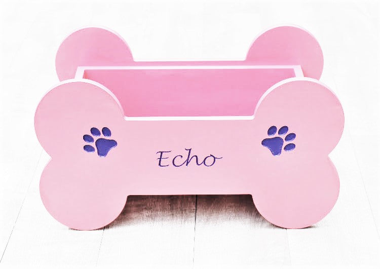wooden dog toy box personalized dog