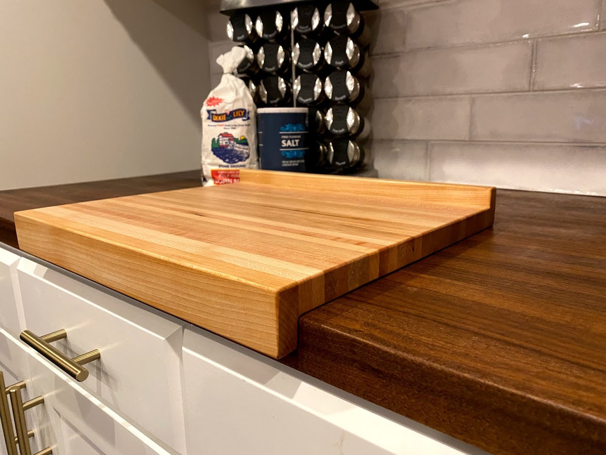 Walnut Pastry Board, Large Over Counter Cutting Board - billscustombuilds