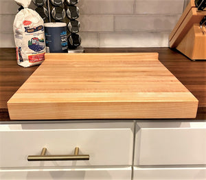 Hard Maple Pastry Board, Dough Board, Large Over Counter Cutting Board