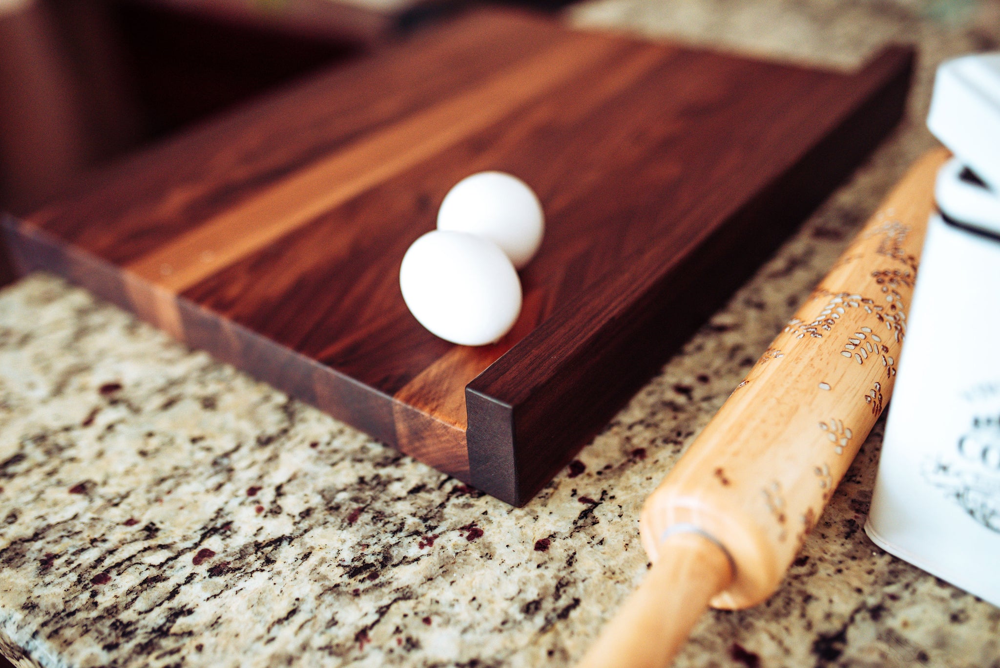 Walnut Pastry Board, Large Over Counter Cutting Board - billscustombuilds