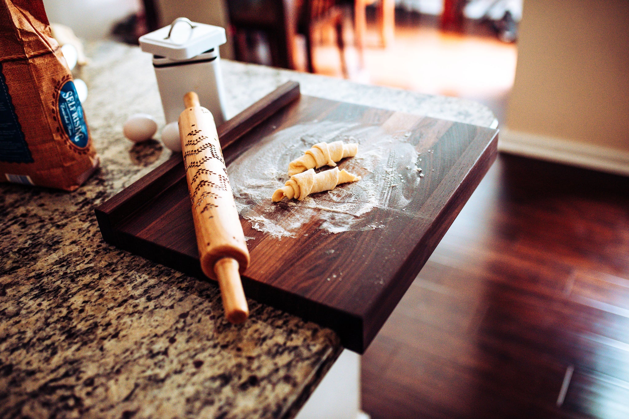 Mountain Cherry Pastry Board, Dough Board, Large Over Counter