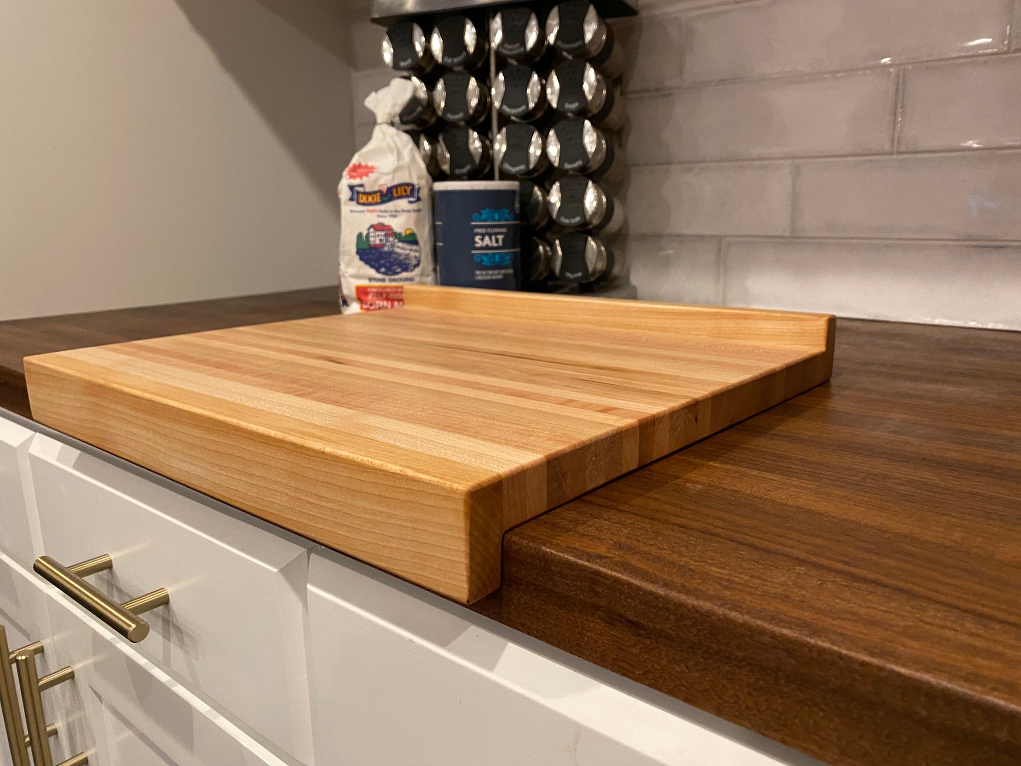 Maple Pastry Board, Bread Dough Board with Double Countertop Notch -  billscustombuilds