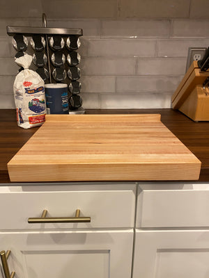 Maple Pastry Board, Bread Dough Board with Double Countertop Notch